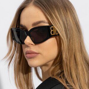 NEW BB0324SK 002 BALENCIAGA BLACK WOMEN BALENCIAGA SUNGLASSES BB0324SK